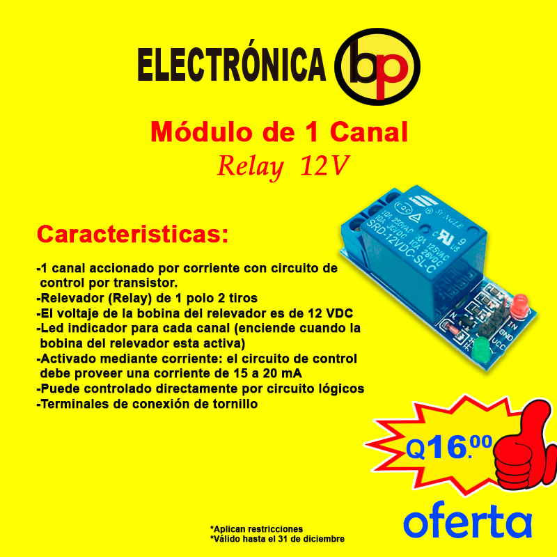 Rele 1 canal 1 control 220 v
